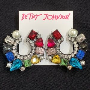 BETSEY JOHNSON Sparkling Rainbow EARRINGS!
